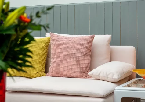 The living area at The Old Bakery Flat, St Ives