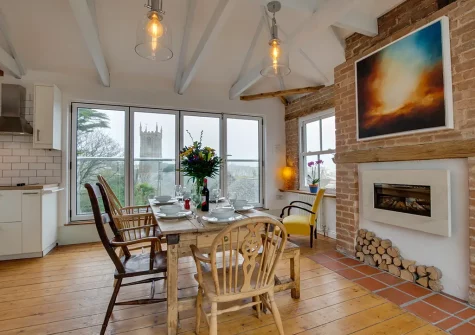 The dining area at The Old Bakery Flat, St Ives