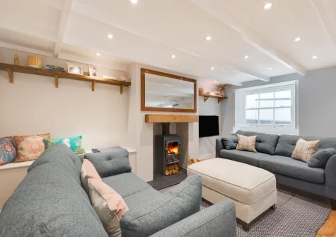 The living area at The Old Bakery, Newlyn