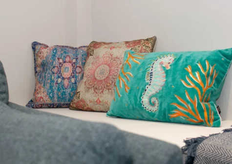 The living area at The Old Bakery, Newlyn