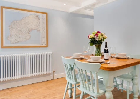 The dining area at The Old Bakery, Newlyn