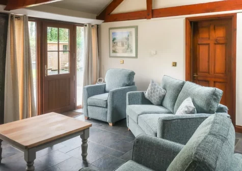 The living area at The Old Cart House, Lanivet