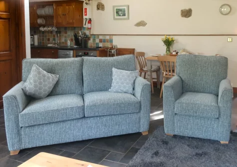 The living area & kitchen at The Old Cart House, Lanivet