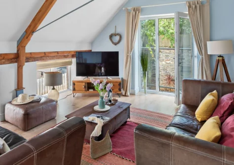 The living area at The Old Chapel, Brixham