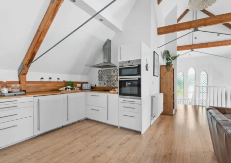 The kitchen at The Old Chapel, Brixham