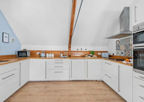 The kitchen at The Old Chapel, Brixham