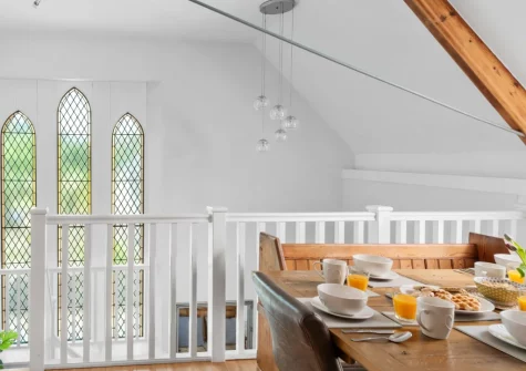 The dining area at The Old Chapel, Brixham