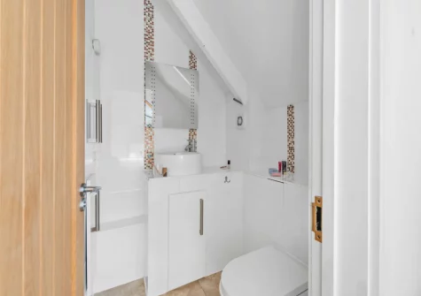 Bedroom #4 en-suite shower room at The Old Chapel, Brixham