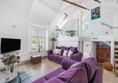 The living area at The Old Chapel, Malpas