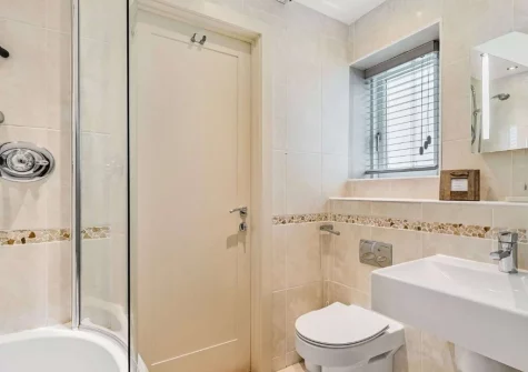The bathroom at The Old Chapel, Malpas