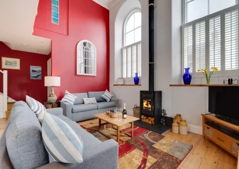 The living room at The Old Chapel, Newbridge