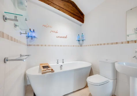 The bathroom at The Old Chapel, Newbridge