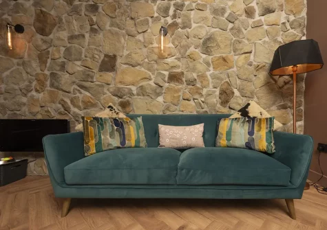 The living area at The Old Dairy, Carnhell Green