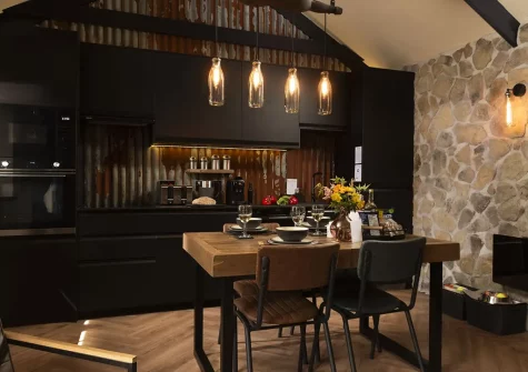 The dining area at The Old Dairy, Carnhell Green