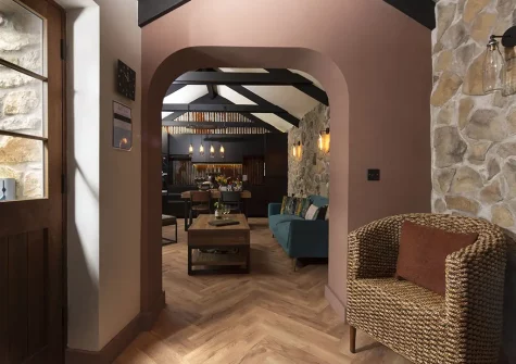 The entrance hallway at The Old Dairy, Carnhell Green