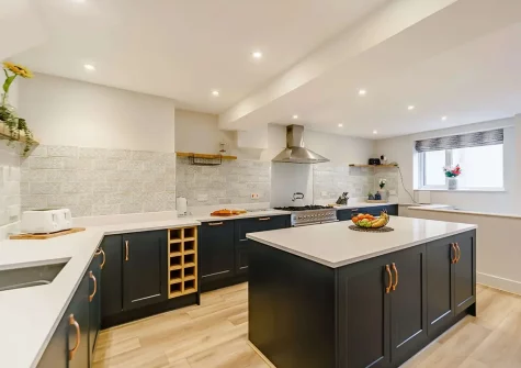 The kitchen at The Old Dairy, Fowey