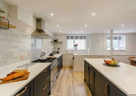 The kitchen at The Old Dairy, Fowey