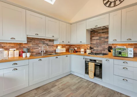 The kitchen at The Old Duck House, Porthcothan