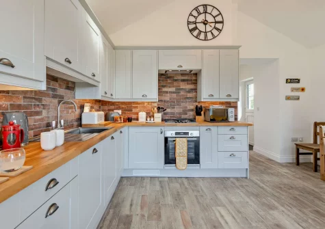 The kitchen at The Old Duck House, Porthcothan