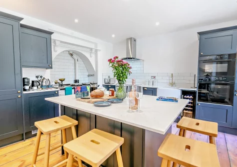 The kitchen at The Old Library, Fowey