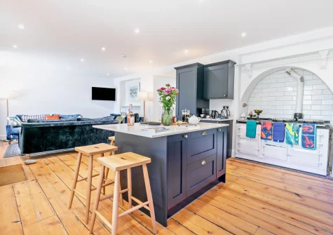 The kitchen at The Old Library, Fowey