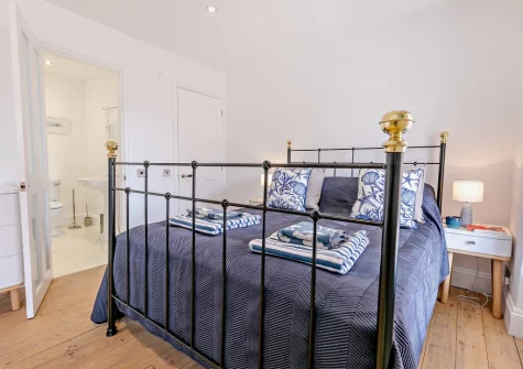 Bedroom #1 at The Old Library, Fowey
