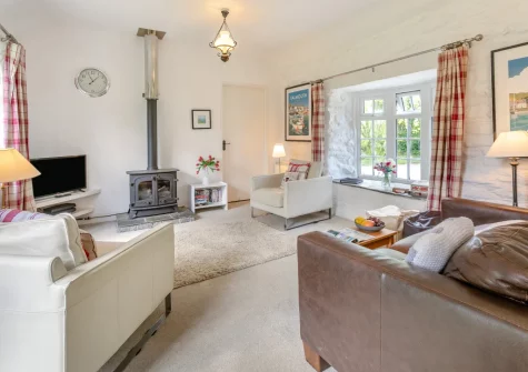 The living area at The Old Mill Cottage, Advent