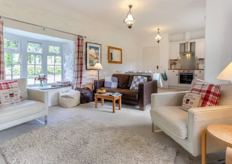 The living area at The Old Mill Cottage, Advent