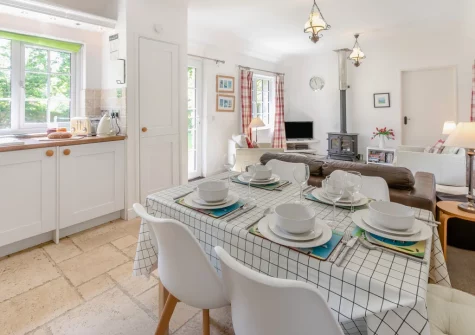 The kitchen & dining area at The Old Mill Cottage, Advent