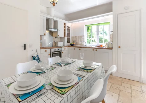 The kitchen & dining area at The Old Mill Cottage, Advent