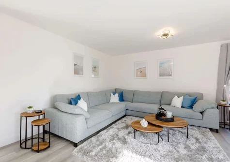 The living room at The Old Paddock, Bridgerule