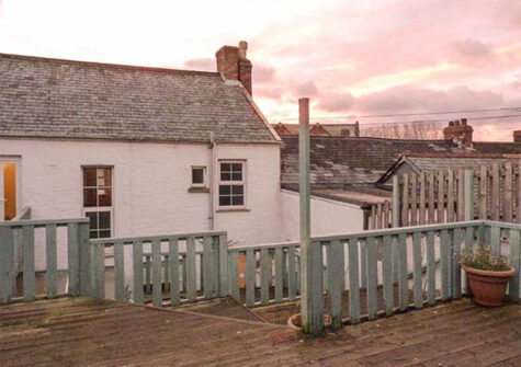 The decked patio at The Old Police House, Braunton