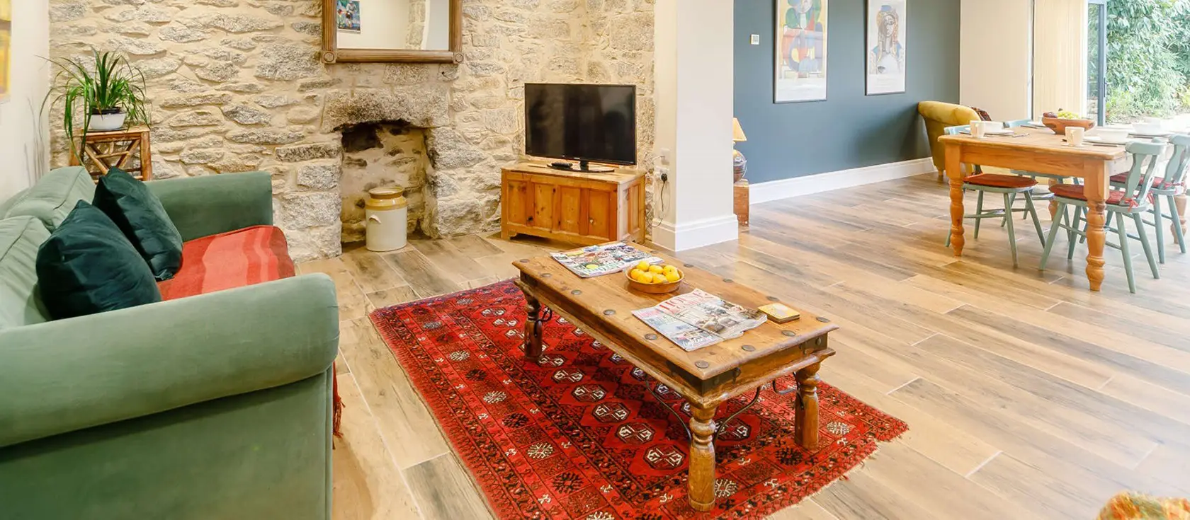 The Old Post Office, Treverva is a charming Cornish cottage blending character with modern luxury. Enjoy bifold doors opening to a private garden, explore nearby towns, or enjoy country walks from your doorstep. It's perfect for family holidays.