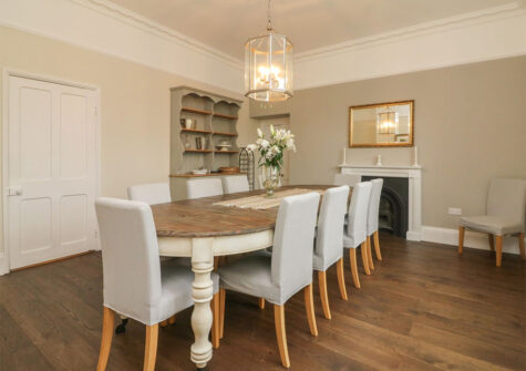 The dining room at The Old Rectory, Berrynarbor
