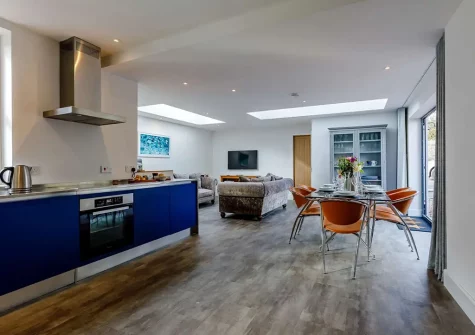 The kitchen & dining area at The Old School House, Westleigh