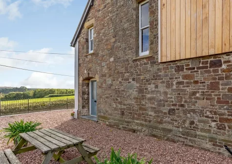 The enclosed garden at The Old School House, Westleigh