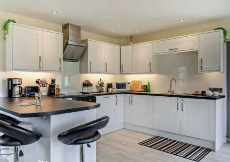 The kitchen at The Old Shippon, Virginstow