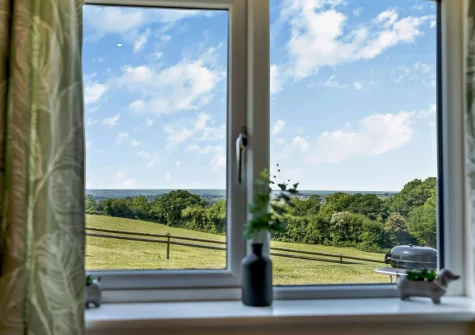 The view from bedroom #1 at The Old Shippon, Virginstow