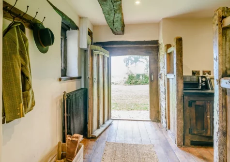 The entrance hallway at The Old Stables at Stafford Barton, Dolton