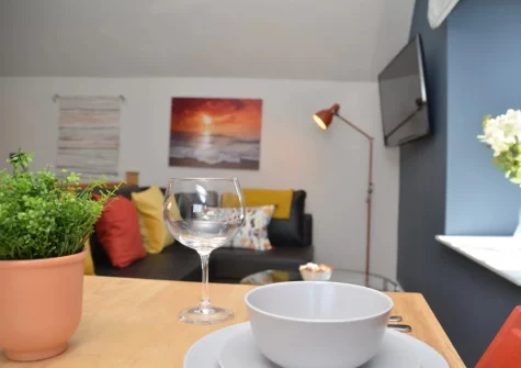 The living & dining area at The Old Stables, Braunton
