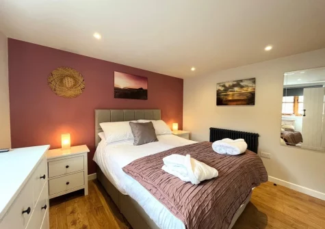 The bedroom at The Old Stables, Braunton