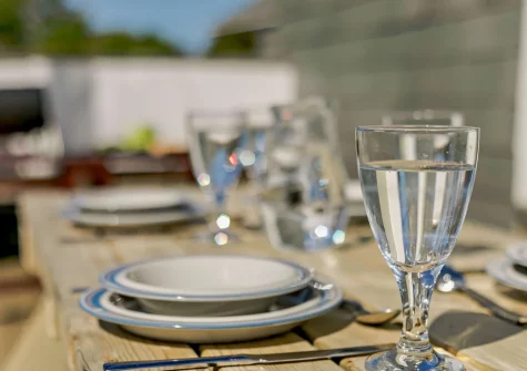 The patio, barbecue & alfresco dining area at The Old Sunday School, Rumford