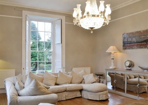 The living area at The Old Vicarage, Lelant