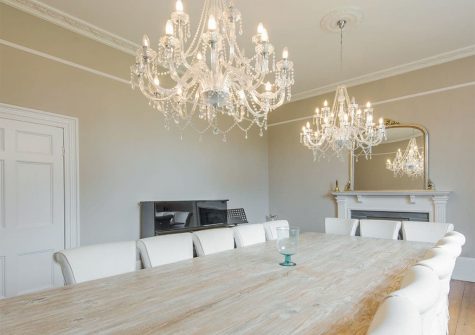 The dining area at The Old Vicarage, Lelant