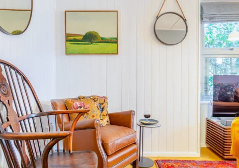 The cosy snug at The Old Workshop, Newlyn