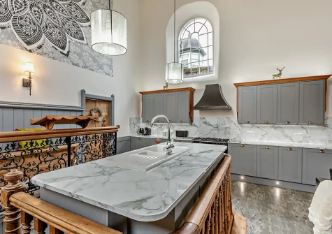 The kitchen at The Olde Chapel, Bickington