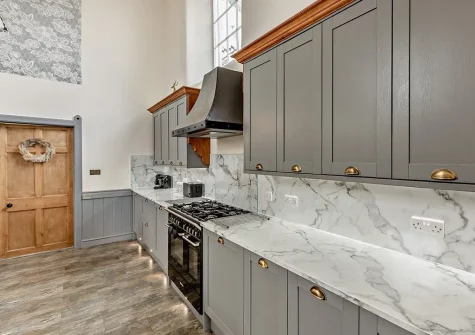 The kitchen at The Olde Chapel, Bickington