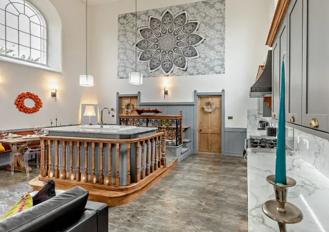 The kitchen at The Olde Chapel, Bickington