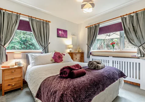 The bedroom at The Orangerie, Gilbert's Coombe