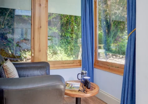 The living area at The Orangery, Lynton Cottage, Lynton